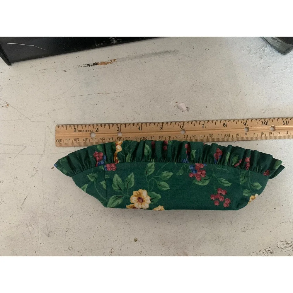 Emerald Vine Longaberger Hostess Appreciation Basket Liner Ruffle Green‎ Retired